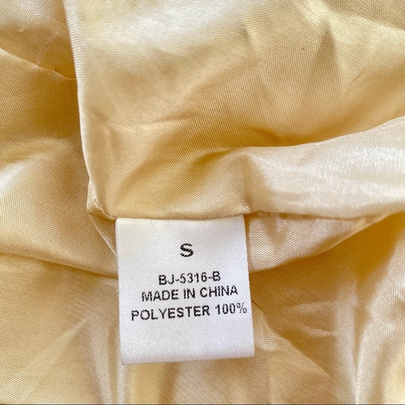 Cream Beige Soft Faux Fur Peplum Half Sleeve Trench Coat Size Small - Picture 5 of 11